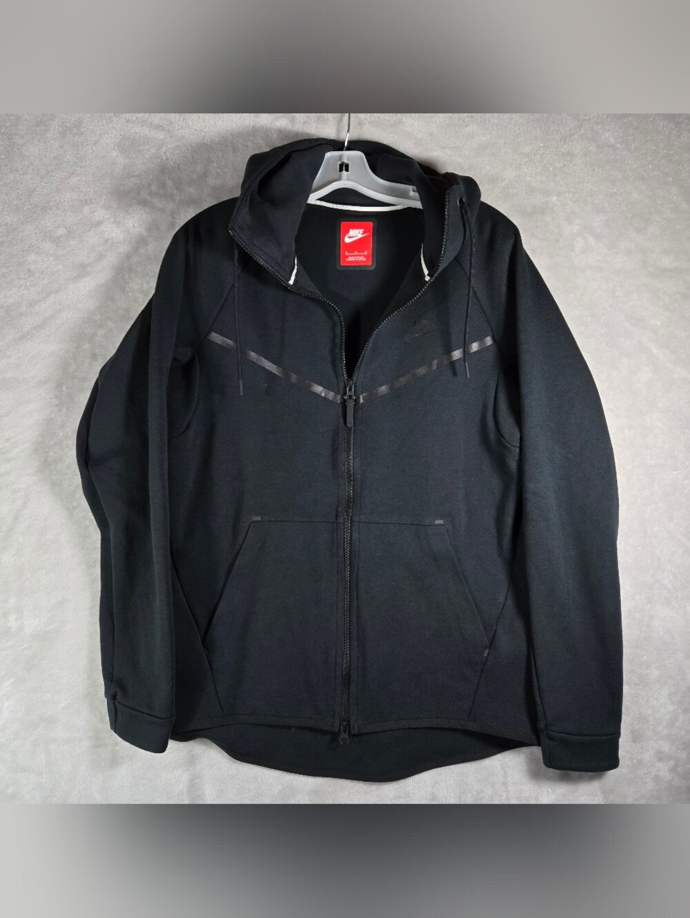 Nike Tech Jacket Full Zip Up Hoodie Mens Size Medium M Black Performance